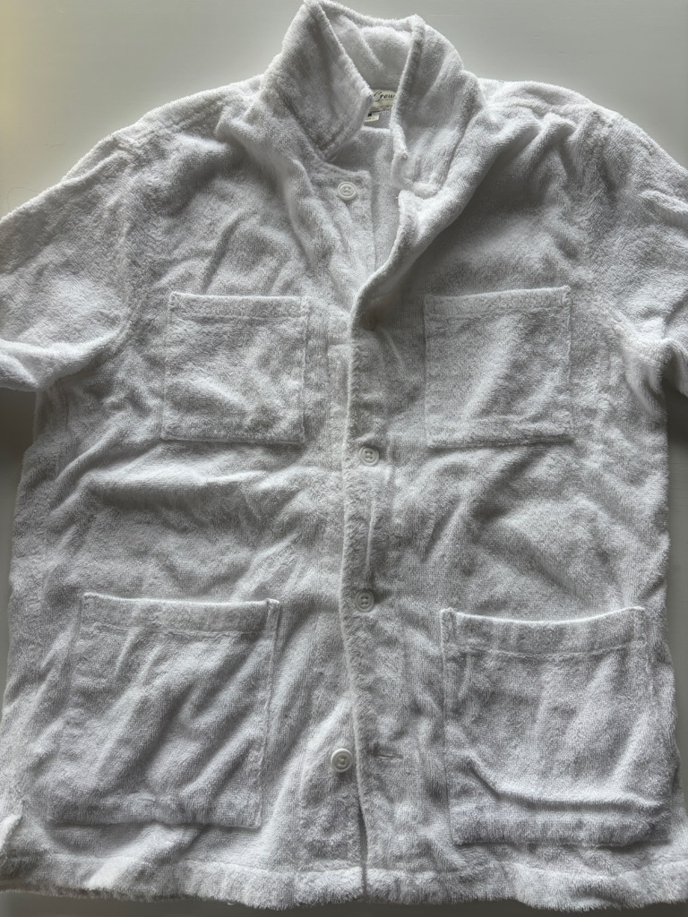 J. Crew White Casual Button-Down Shirt